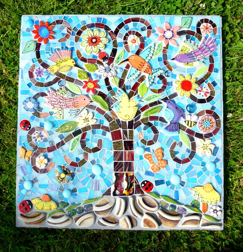 Soldtree of Life Mosaic, Mosaic Wall Art, Garden Wall Art, Tree of Life