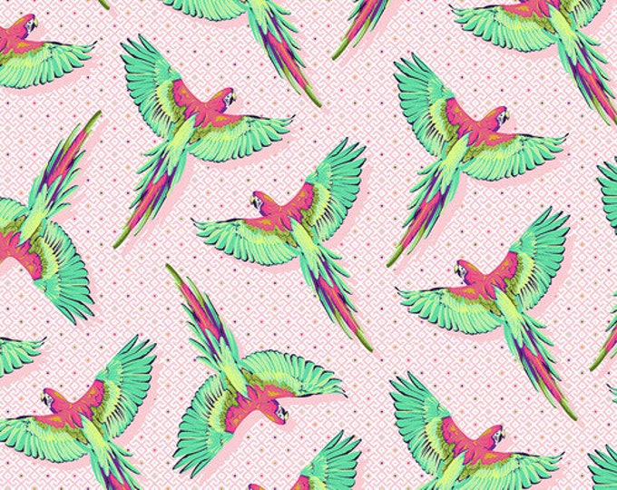Fat Quarter Macaw Ya Later in Dragonfruit - Tula Pink's Daydreamer for Free Spirit Fabrics