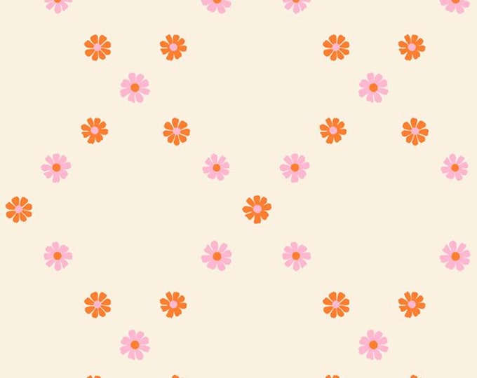 Best Day Ever -- (RS0107 12)  Diamond Flowers in Posy Orange by Melody Miller for Ruby Star Society