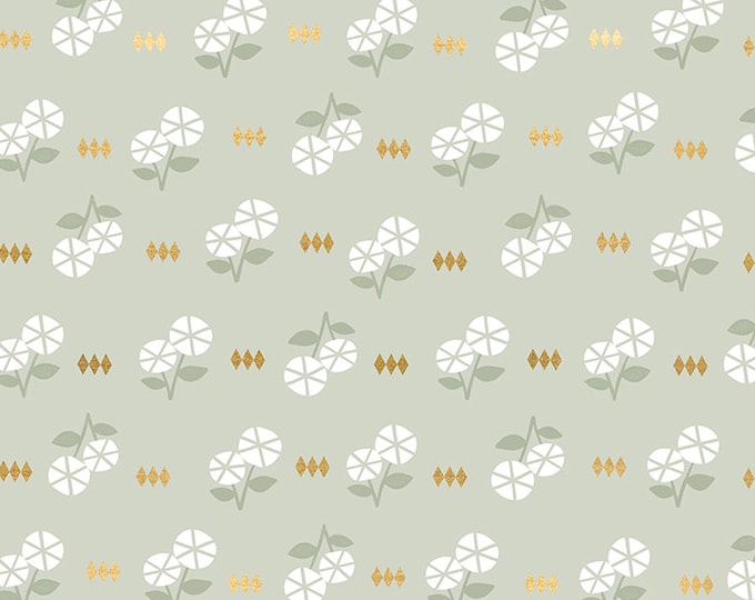 First Light in Fruit Flowers in Ash Metallic  (RS046-11M) by Ruby Star Society for Moda -- Fat Quarter