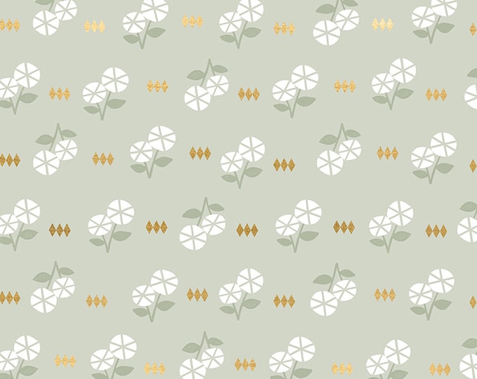 First Light in Fruit Flowers in Ash Metallic  (RS046-11M) by Ruby Star Society for Moda -- Fat Quarter