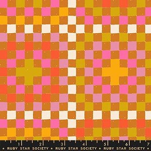 Honey Granny Square In Earth (RS4053 14) by Alexia Marcelle Abegg for Ruby Star Society -- Fat Quarter