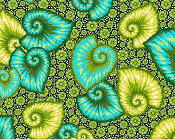 Tropicalism by Odile Bailloeul for Free Spirit Fabrics - Fat quarter of Begonia in Green