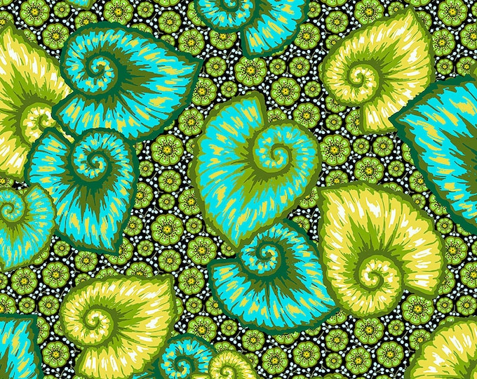 Tropicalism by Odile Bailloeul for Free Spirit Fabrics - Fat quarter of Begonia in Green