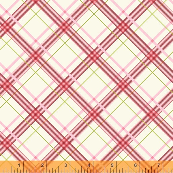 Five and Ten by Denyse Schmidt for Windham Fabrics -- Fat Quarter of Wafer Plaid in Pink (52483-6)