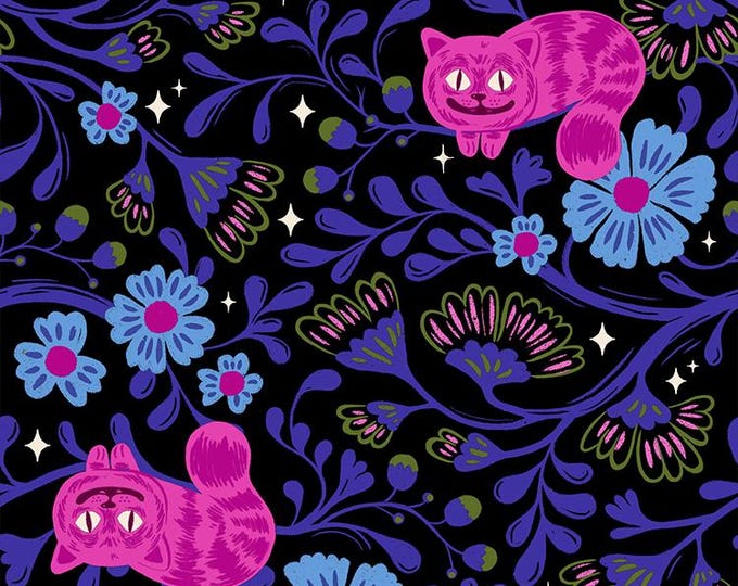 Hello Alice -- (RS2123 14) Cheshire in Black by Sarah Watts for Ruby Star Society