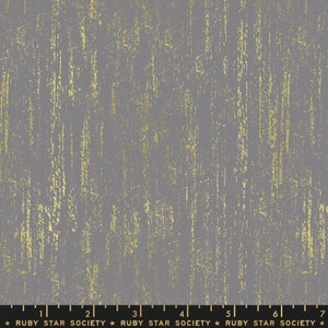 Halvmåne och borstad -- Ruby Star Society-tyg, borstad, RS2005-14 M Metallisk skiffergrå, Sarah Watts -- Fat Quarter