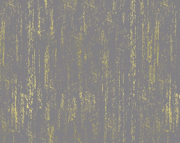 Crescent and Brushed -- Ruby Star Society Fabric, Brushed, RS2005-14M Metallic Slate Gray, Sarah Watts -- Fat Quarter