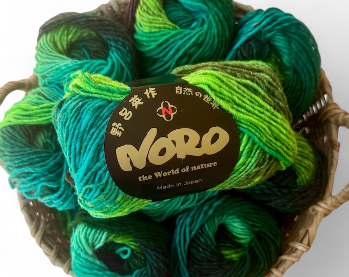 NORO Kureyon - Lime Olive Jade (332) "Kameoke" - 50g - 100% Wool- 10 Ply Yarn