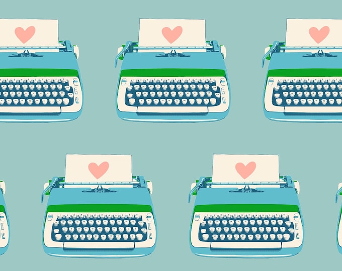 Best Day Ever -- (RS0104 15) Typewriters in Turquoise by Melody Miller for Ruby Star Society