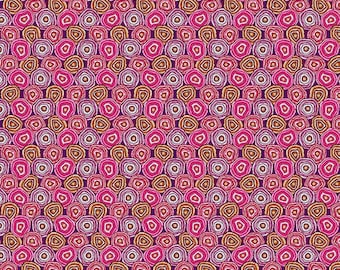Magi Country by Odile Bailloeul for Free Spirit Fabrics - Fat quarter of Mini Geodes in Plum