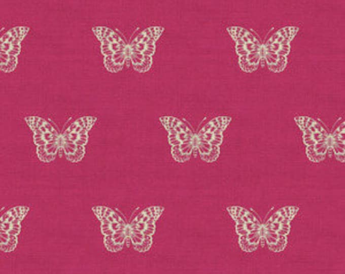 Botanica by Makower for Andover Fabrics - Butterfly in Pink - Fat Quarter