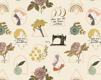 Her and History by Bonnie Christine -  Fat Quarter of Elsie's Sunshine