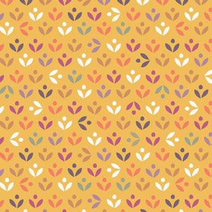 Dashwood Studio Elinor Flowers on Yellow - Cotton Fabric - Fat Quarter