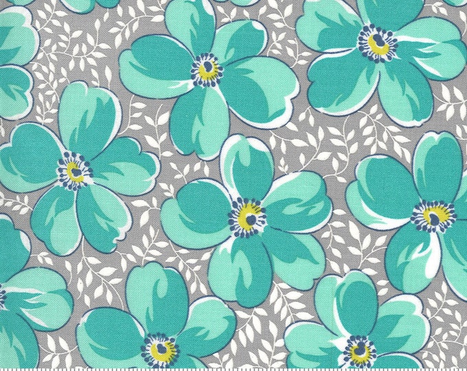 Flowers for Freya-- Love Blossoms in Grey (23330-12) by Linzee McCray for Moda -- Fat Quarter