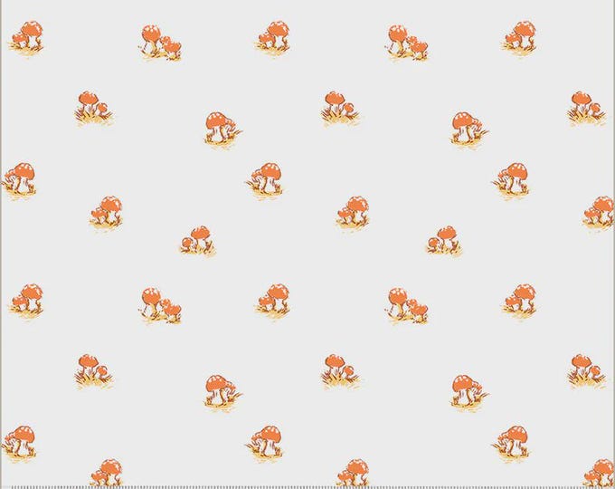 Heather Ross Studio Edit --  54325D-3 Mushrooms in White