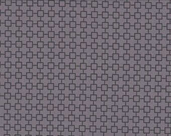 Japanese cotton fat quarter by Kei - Geosquares in grey