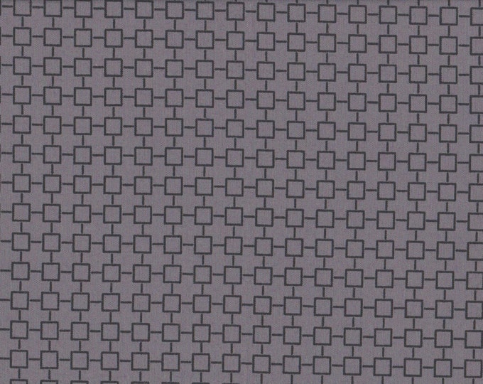 Japanese cotton fat quarter by Kei - Geosquares in grey