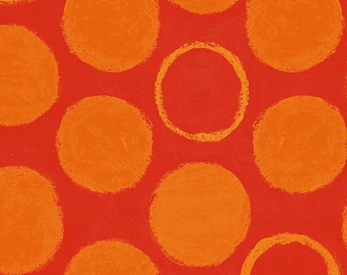 Keiko Goke's Wonderland for Free Spirit Fabrics -- Fat Quarter of Fluffy Dots in Orange