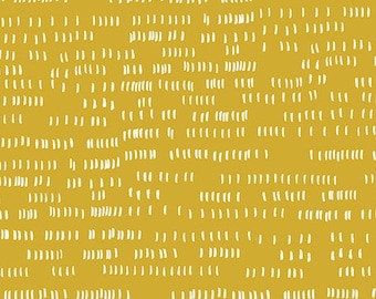 Whiskers and Dash by Sarah Golden for Andover Fabrics - Fat Quarter of Dash in Golden (A-9171-Y)
