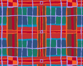 Kaffe Fassett Collective August 2022 -- Fat Quarter of Kaffe Fassett Checkmate in Brown