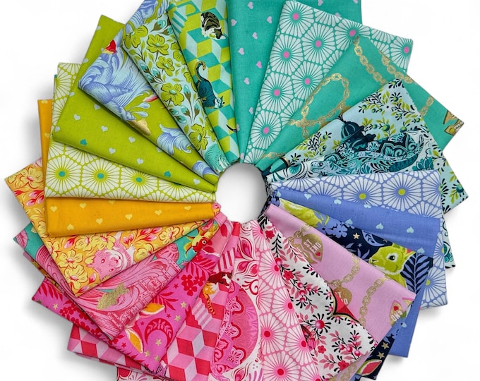 Tula Pink’s Besties range of 22 fat quarters