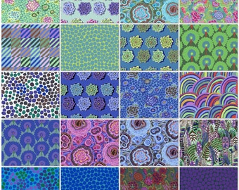 February 2022 Kaffe Fassett Collective - Fat quarter bundle of Neptune