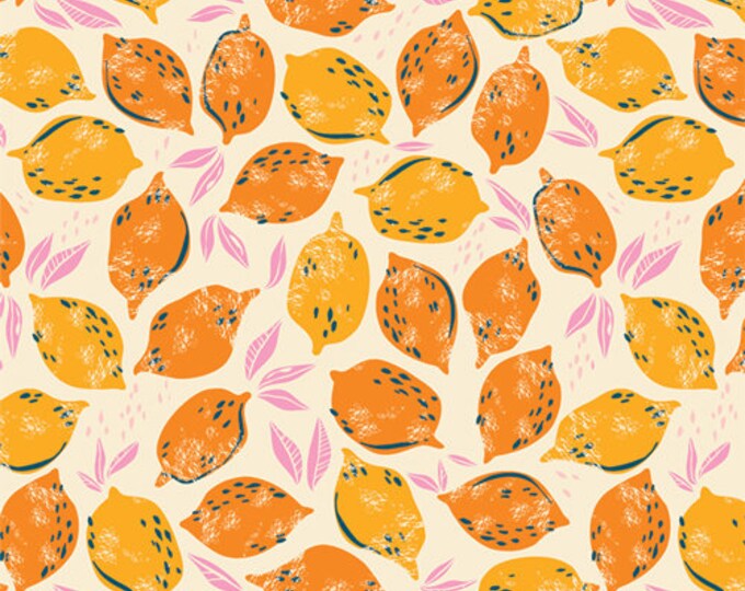 Sunburst by AGF Studio for Art Gallery Fabrics -  Fat Quarter of Mango Lemonade