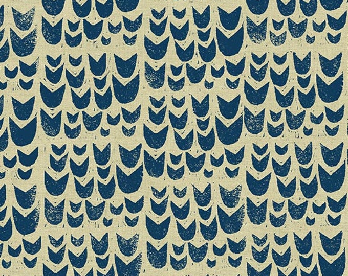 Home by Sarah Golden for Andover Fabrics - Fat Quarter of Tulips in Navy -- Cotton Canvas