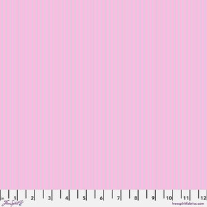 Fat Quarter  - Tula Pink&#39;s True Colors Fabric for Free Spirit Fabrics -- Tiny Stripes in Petal