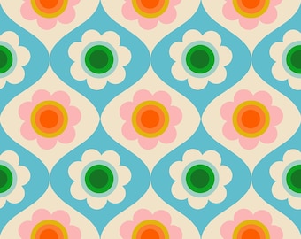Trinketry-- (RS0114 18) Trinketry Floral in Turquoise by Melody Miller