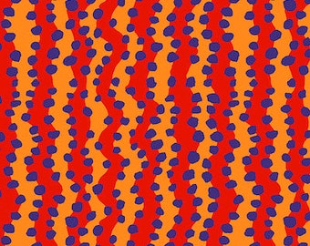 Kaffe Fassett Collective August 2022 -- Fat Quarter of Kaffe Fassett Bubble Stripe in Red