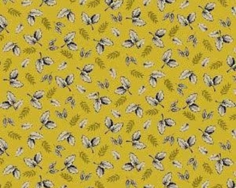 Botanica by Makower for Andover Fabrics - Leaf in Yellow  - Fat Quarter