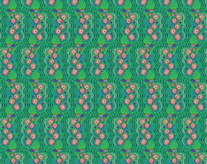 Allegory by Anna Maria Parry -- Fat Quarter of AMT147- 72C Tambourine in Jade