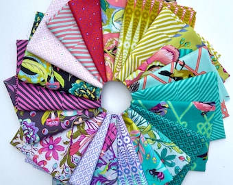 In stock Tula Pink’s Moon Garden range of 20 fat quarters