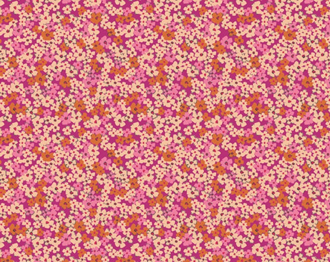 Art Gallery Retro Prairie Blush in Rayon - Purchase in 25cm Increments