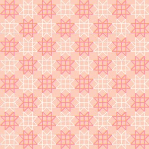 Paper Cuts -- (RS1114 15) Paper Star in Peach by Rashida Coleman Hale for Ruby Star Society