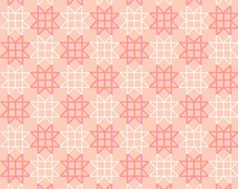 Paper Cuts -- (RS1114 15) Paper Star in Peach by Rashida Coleman Hale for Ruby Star Society