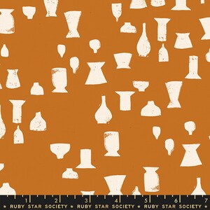 Vessel Pottery in Earth (RS4042 14) by Alexia Marcelle Abegg for Ruby Star Society -- Fat Quarter