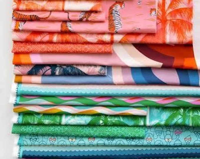 Poolside Too Fat Quarter Bundle a Collaboration Collection by Moda’s Ruby Star Society