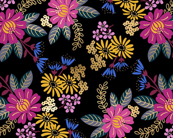 Reign Eminence in Royal Black (RS1026 16M) by Ruby Star Society -- Fat Quarter