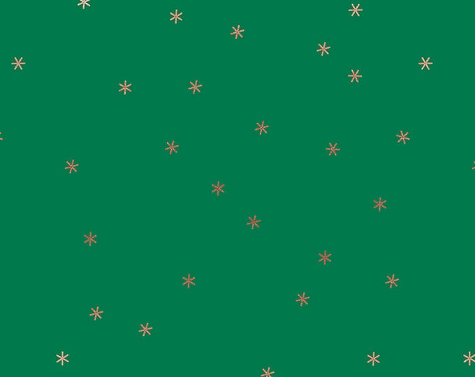 Social and Spark -- Spark in Evergreen Metallic (RS000553M) by Ruby Star Society for Moda -- Fat Quarter