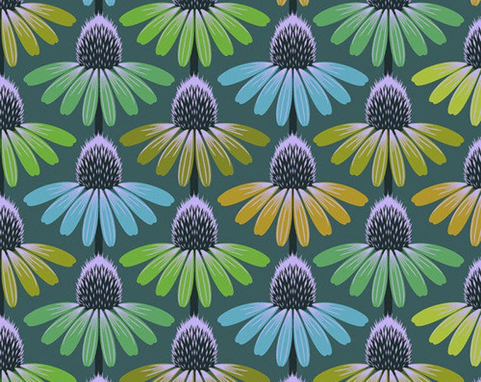 Love Always by Anna Maria Horner Fabrics for Free Spirit Fabrics - Fat quarter of Echinacea Glow in Algae