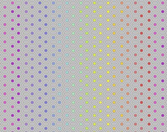 Fat Quarter Hexy in Dove - Tula Pink's True Colors for Free Spirit Fabrics