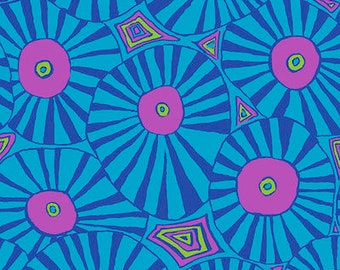 Kaffe Fassett Collective August 2022 -- Fat Quarter of Kaffe Fassett Brollies in Blue