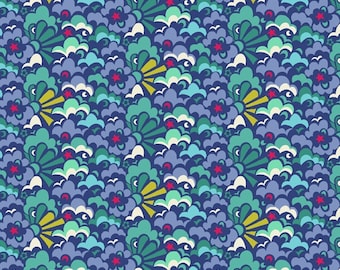 Eden by Sally Kelly for Windham Fabrics - Fat Quarter of 52807-4 Cloud Puff in Periwinkle