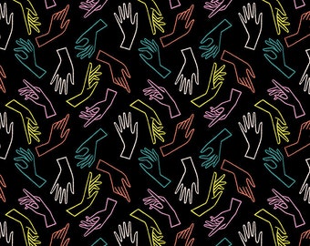 Adorn by Rashida Coleman Hale -- Gesture in Black (RS1021-15) by Ruby Star Society for Moda -- Fat Quarter