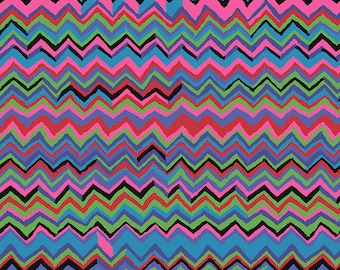 Kaffe Fassett Collective February 2020 -- Fat Quarter of Brandon Zig Zag in Carnival