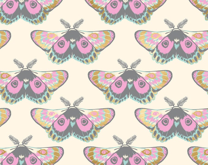Firefly Glow Moth Buttercream (RS2066 11) by Sarah Watts for Ruby Star Society
