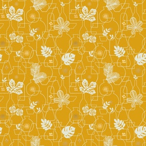 Krimskrams in Topfpflanze in vergoldenem Kupferdraht RS1015 14 M von Rashida Coleman Hale - Ruby Star Society - Fat Quarter